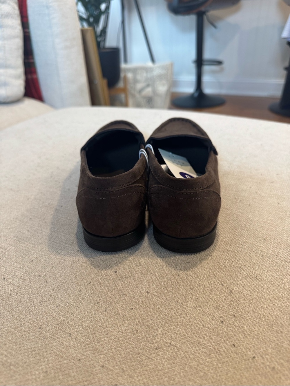 Women’s Rouched Loafers w/ Memory Foam, A New Day, Brown Faux Suede, Sz 6 NWT - Picture 7 of 8